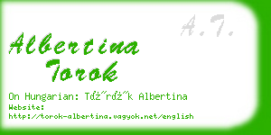 albertina torok business card